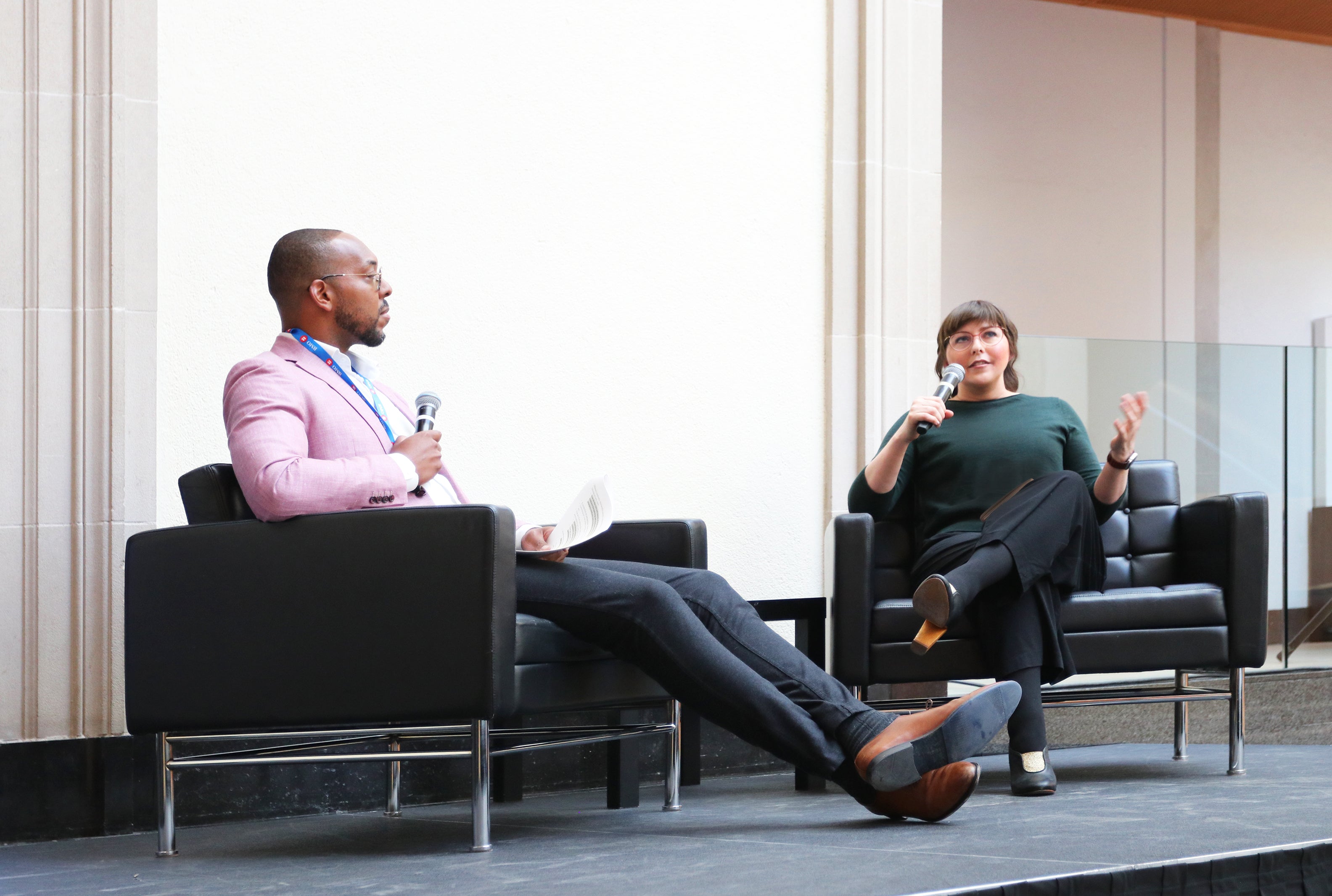 Laura Wood & Matthew Williams at BMO Investment talk at the AGO - Opus Art Projects